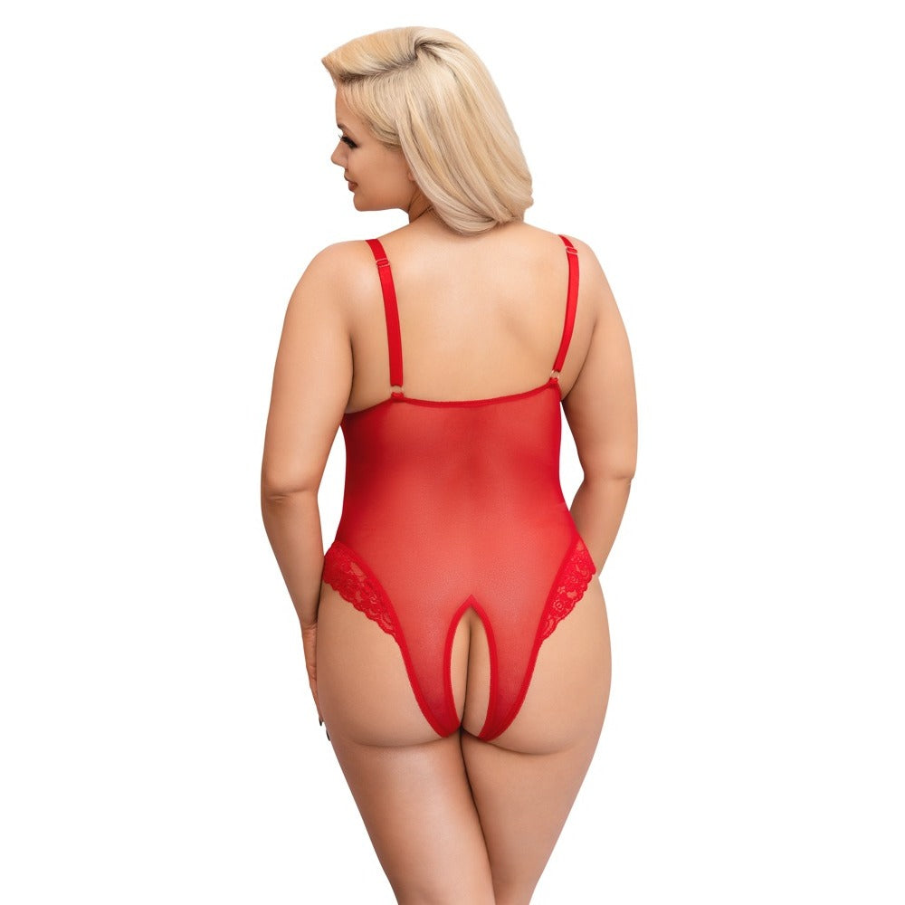 Cottelli Curves Crotchless Body Red