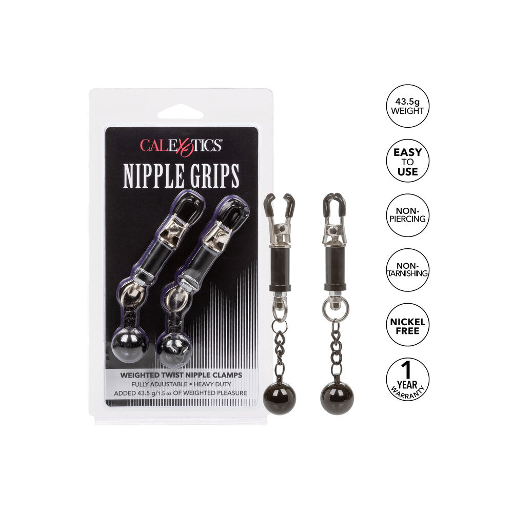 Nipple Grips Weighted Twist Nipple Clamps